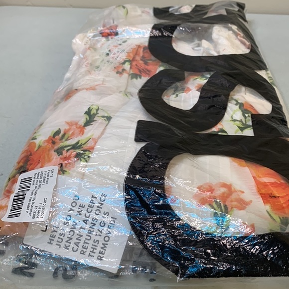 ASOS DESIGN Maternity lace insert tiered mini dress with trim detail floral US 8 - Picture 3 of 13